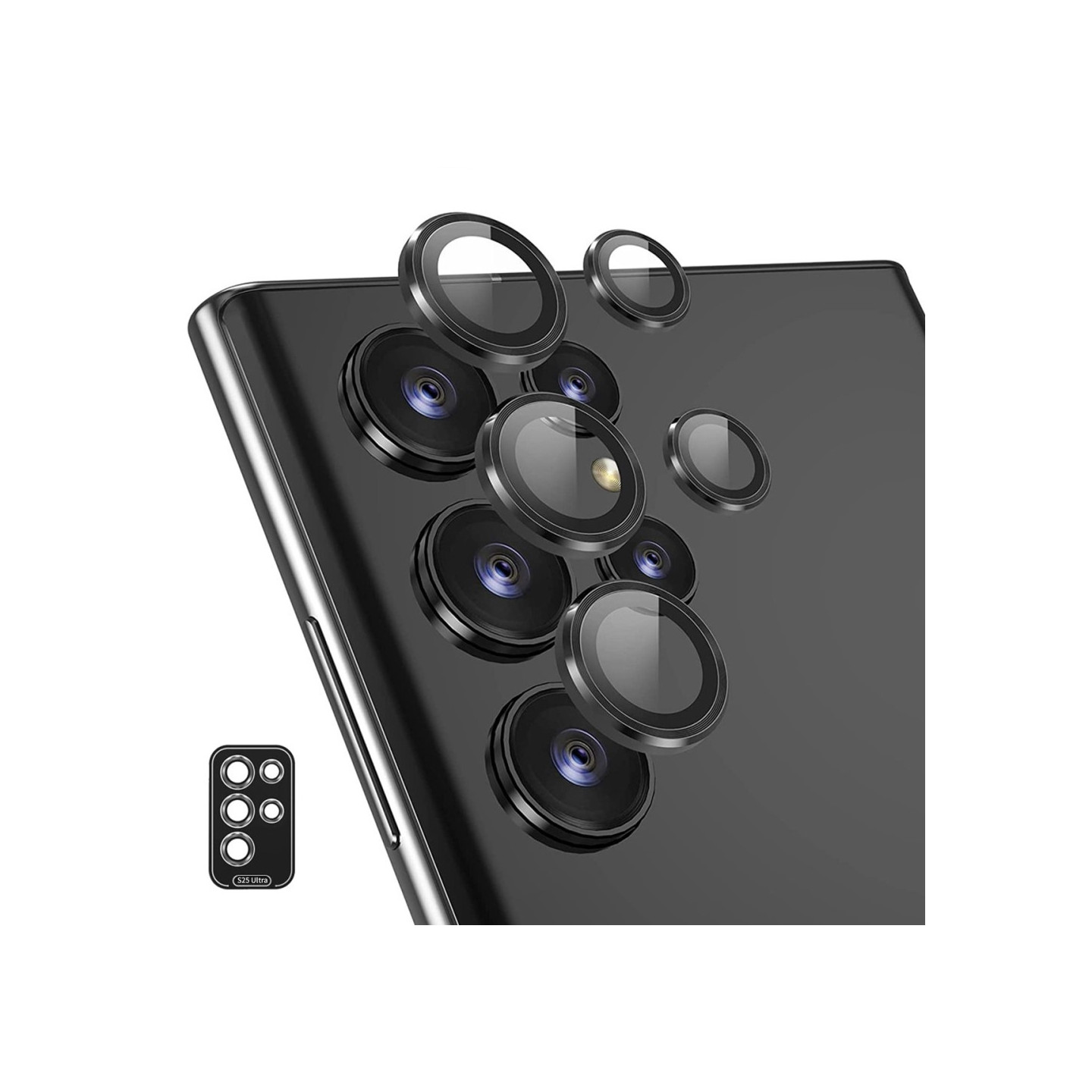 Til Samsung Galaxy S25 Ultra Kameralinsebeskytter ENKAY Metalring Linsefilm