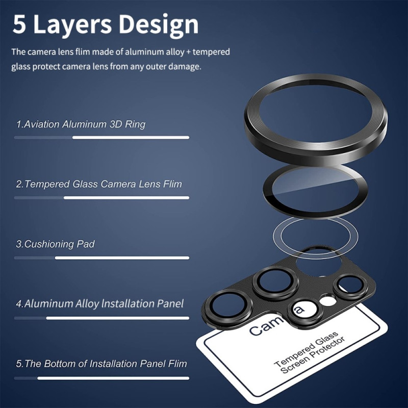 For Samsung Galaxy S25+ Camera Lens Protector ENKAY Metal Ring Lens Film