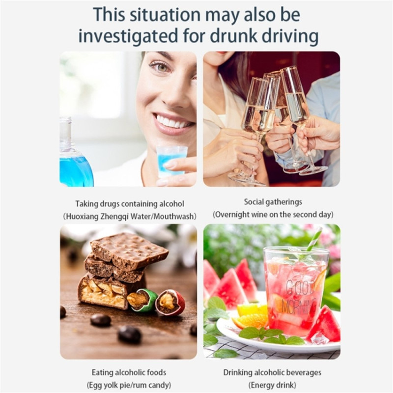 Alkoholtester Digital Display Farveskærm Alkoholtester Berøringsfri detektor