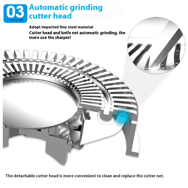 5in1 Electric Shaver Multifunctional Rechargeable Razor with 5 Heads