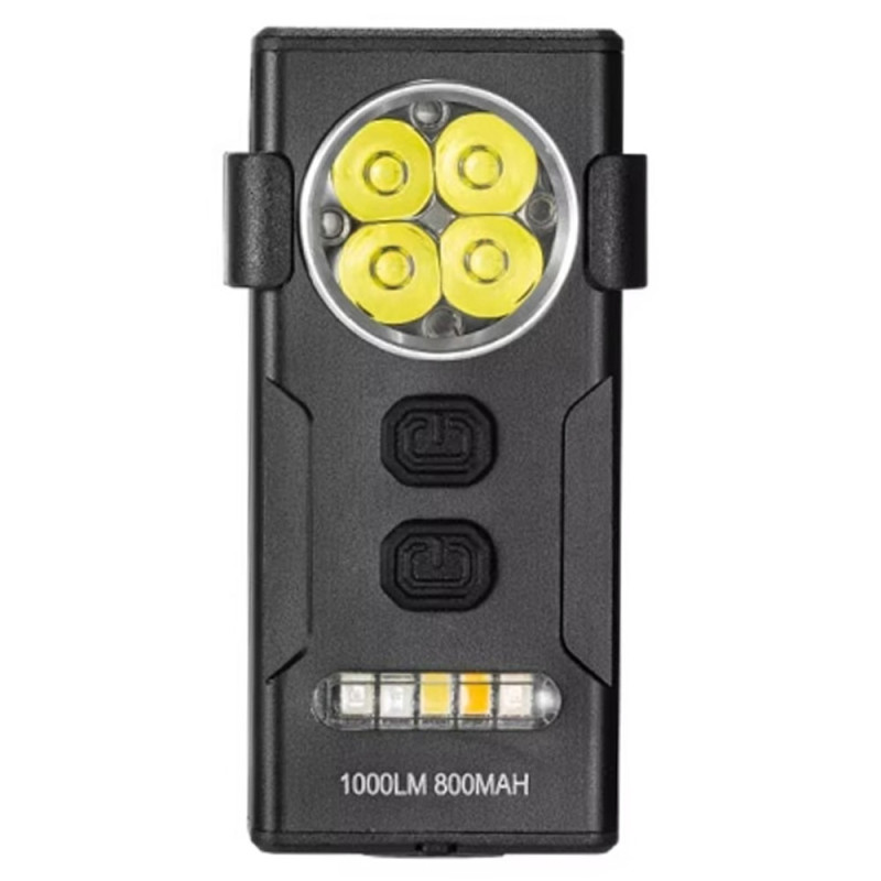 Magnetisk Nyckelring Ficklampa Arbetsljus 4-LED Flera färger Magnet Clips