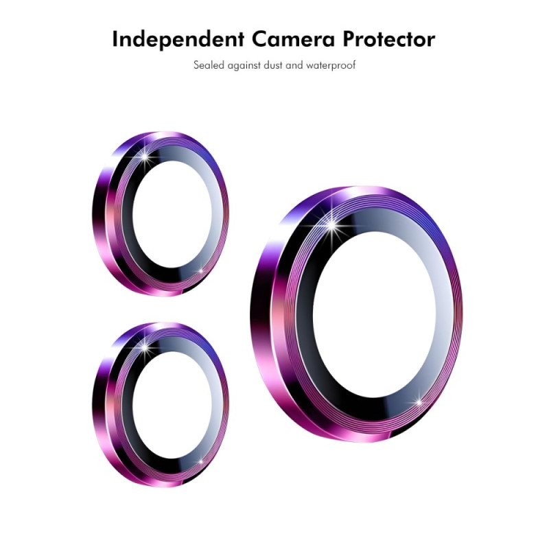 For iPhone 16e Camera Lens Protector ENKAY Hat-Prince Metal Ring Lens Film