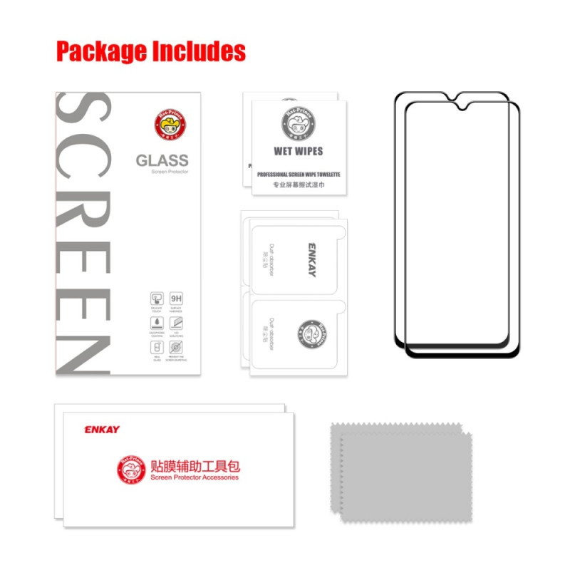 ENKAY 2st Härdat Glas Skärmskydd för Samsung Galaxy A26 5G