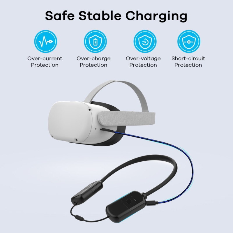 AMVR för Pico 4 Meta Oculus Quest 2 Quest Pro Quest 3 8000mAh Powerbank