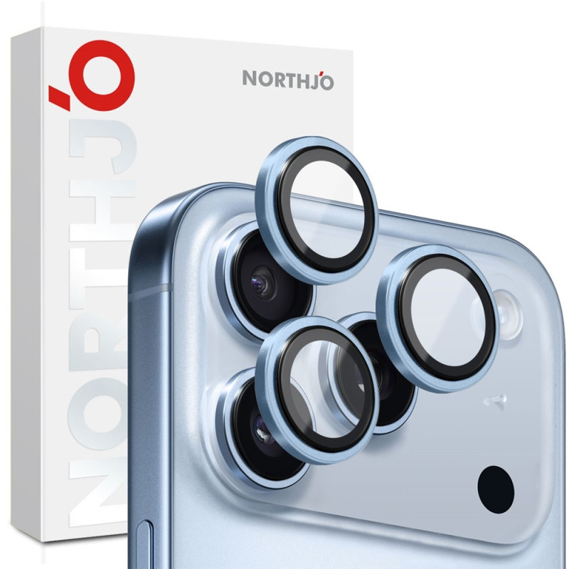 NORTHJO Til iPhone 17 Pro Max / iPhone 17 Pro Kameralinsebeskytter Hærdet Glas Metalring