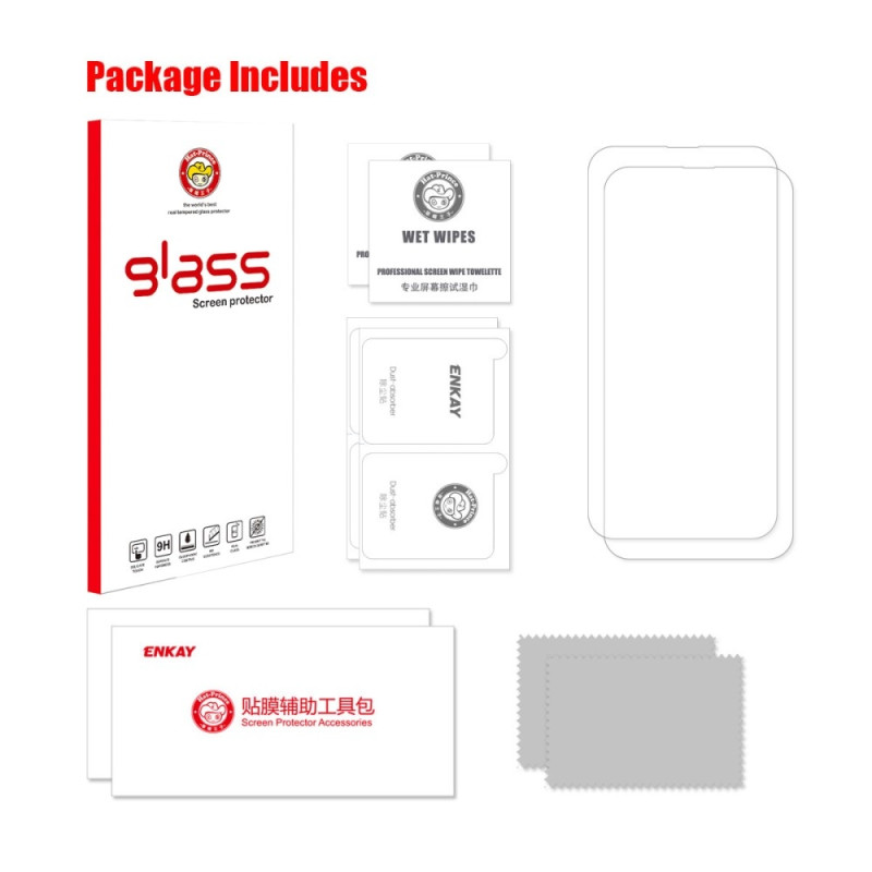 ENKAY Karkaistu lasi iPhone 16e 2kpl Transparent