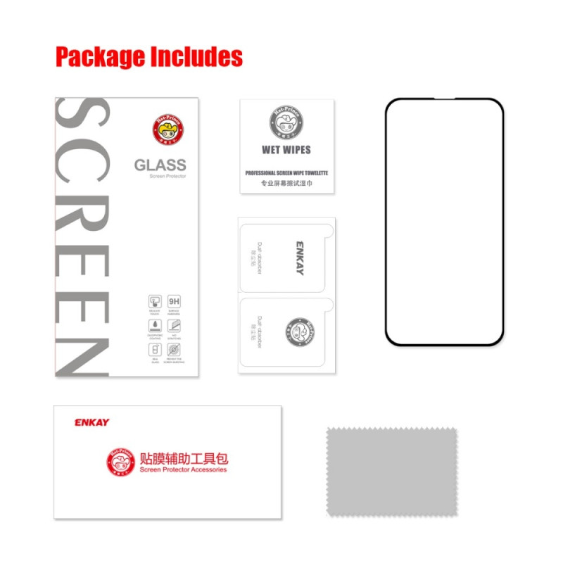 ENKAY herdet glass skjermbeskyttere til iPhone 16e