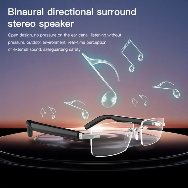 Wireless Music Bluetooth 5.3 Smart Glasses Microphone Speaker Cycling Running