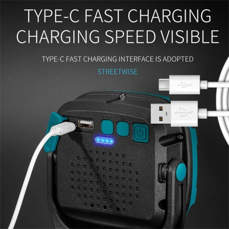 COB magneettinen työvalo Kannettava hätätaskulamppu Sininen