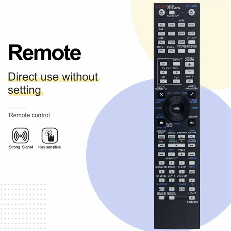 Fjernbetjening Udskiftning til AXD7613 til Pioneer AV-receiver stereo system