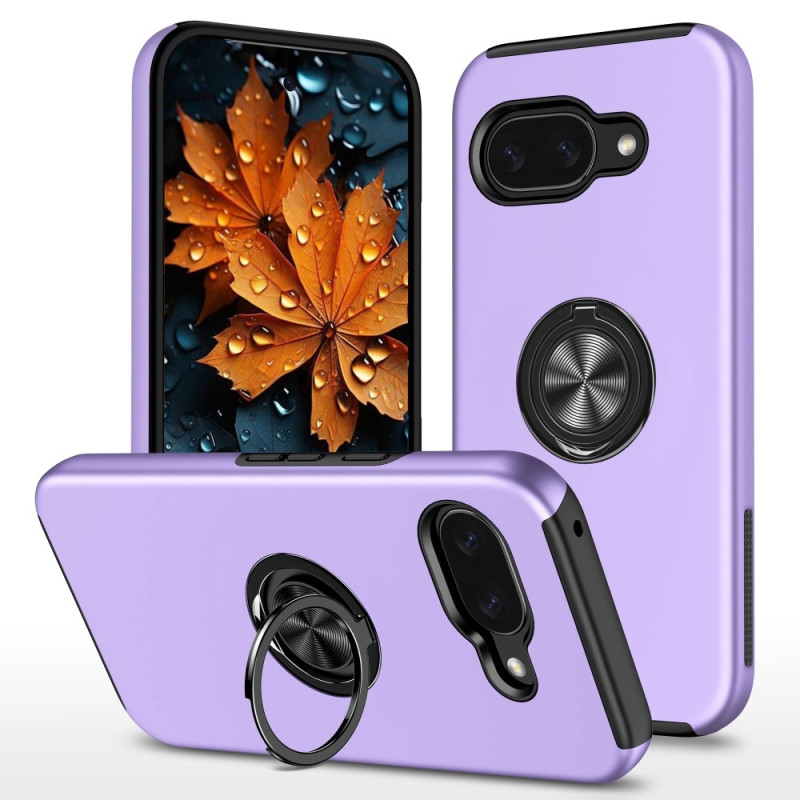 For Pixel 9A Hybrid Deksel med Fingerring - Lilla