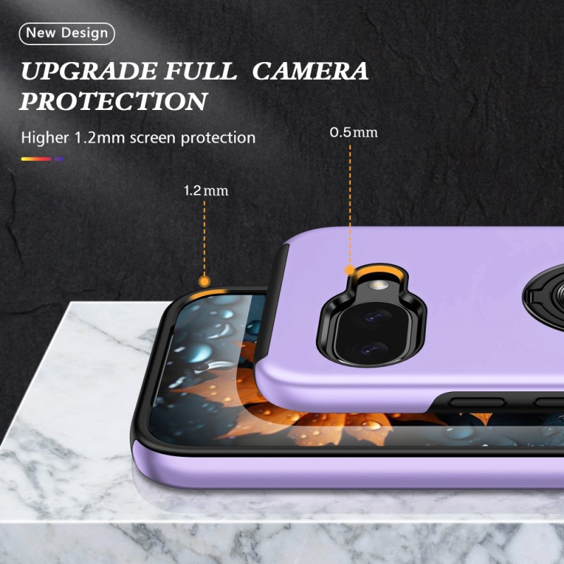 For Pixel 9A Hybrid Deksel med Fingerring - Lilla