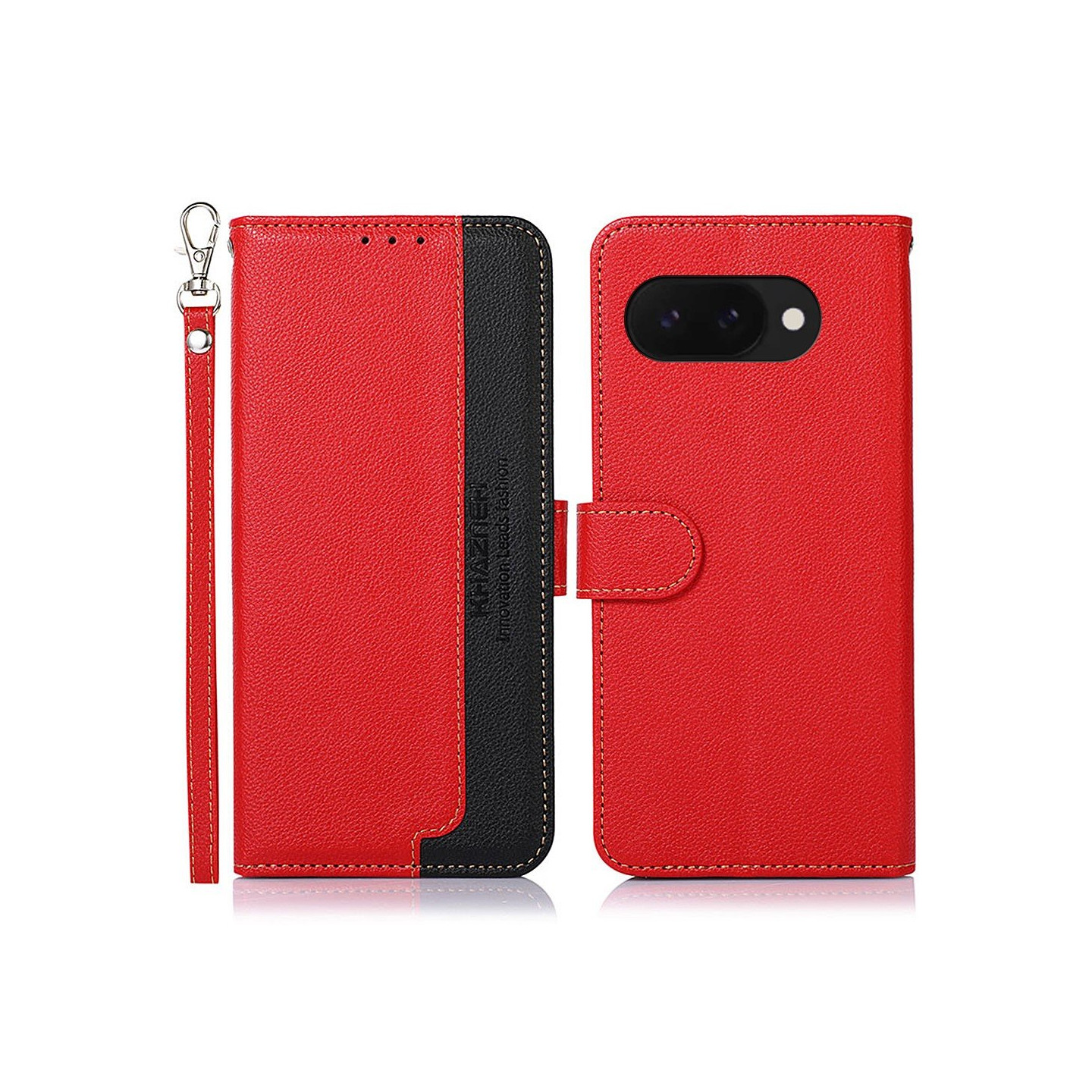 KHAZNEH Til Google Pixel 9A Pung Etui Litchi Struktur Telefoncover