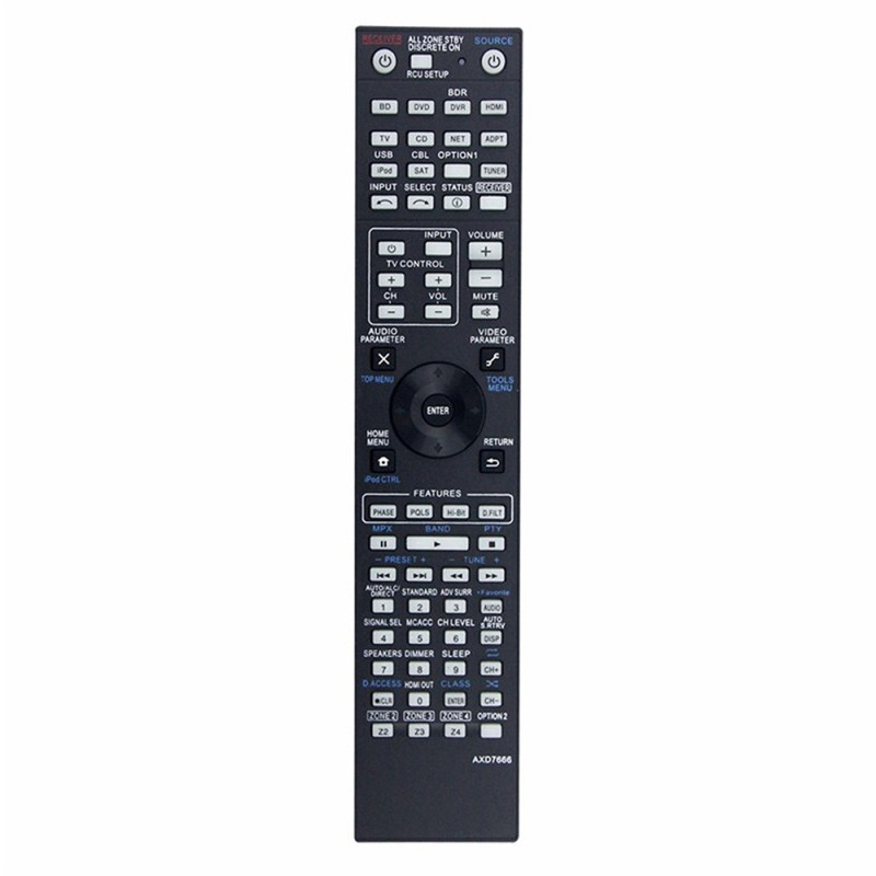 Remote Control Replacement for AXD7666 For Pioneer AV Receiver Stereo System