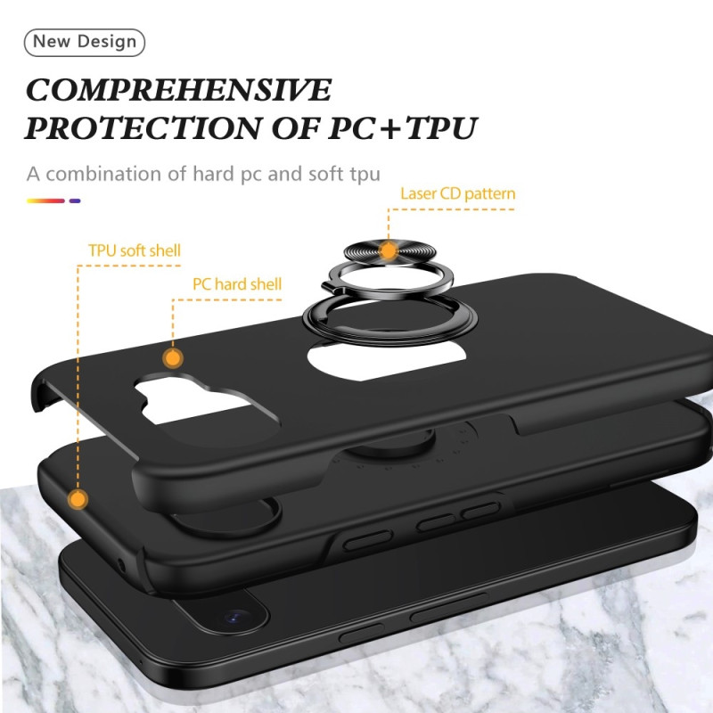 Til Google Pixel 9A Fingerring Kickstand Hybrid Taske