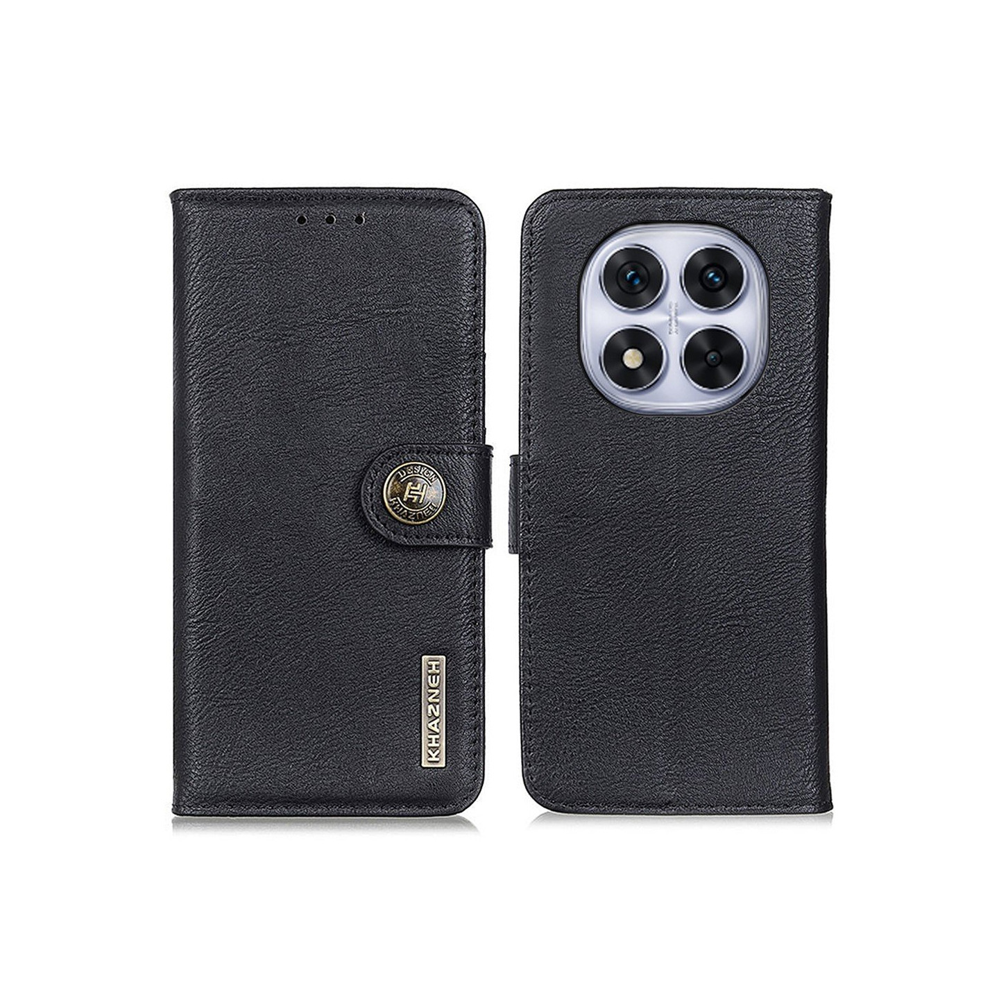 KHAZNEH Xiaomi Redmi Note 14 Pro+ 5G matkapuhelinkotelolle lehmännahakuvioinen