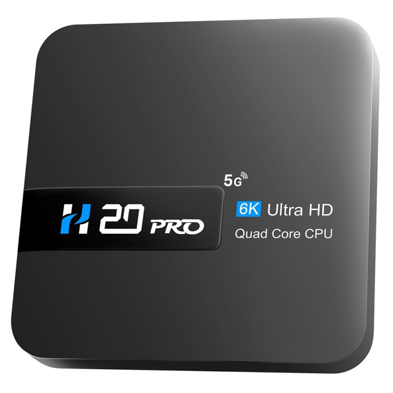 H20 Pro Smart TV Box Android 10.0 6K Ultra HD Media Player with Remote Control