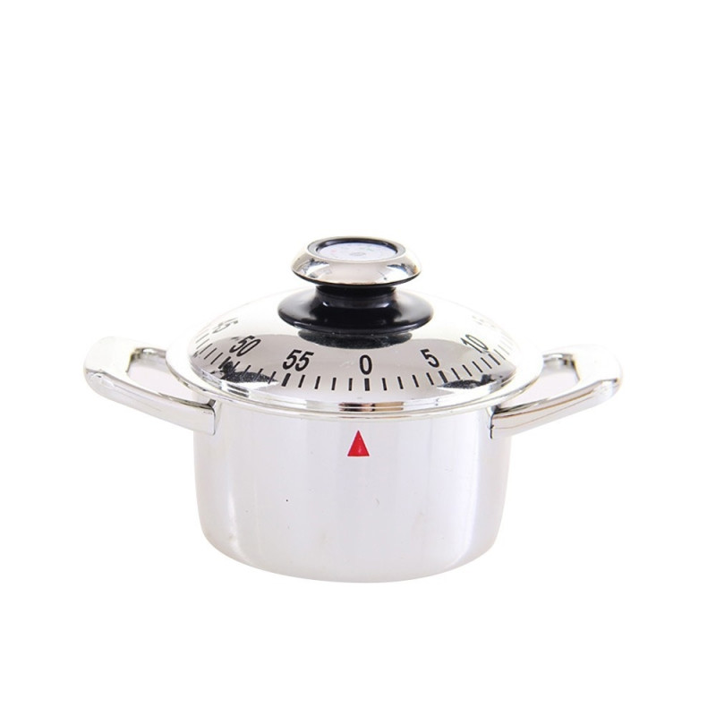 Kitchen Timer Stainless Steel Timer 60 Minutes Clock Teapot Cooking