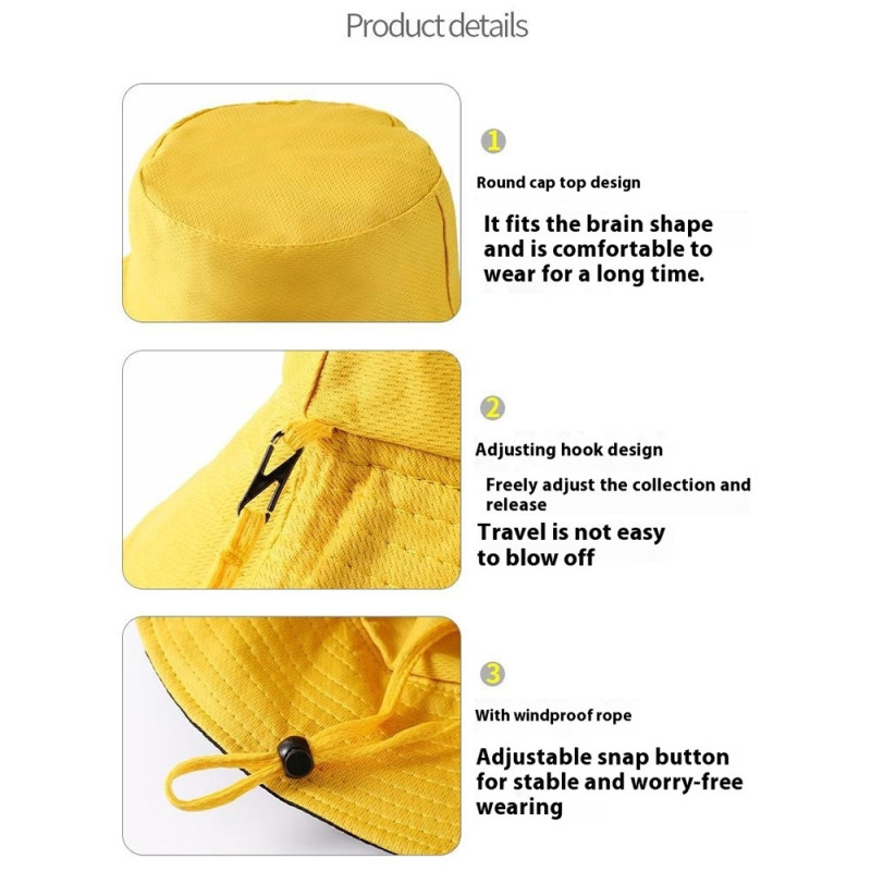 Hat Solhat Mesh Cap med bred skygge - Orange