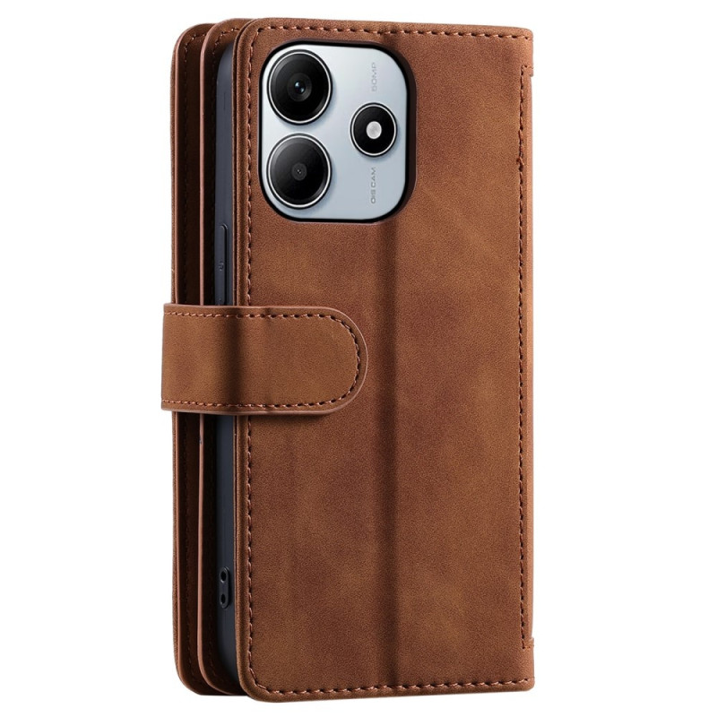 Til Xiaomi Redmi Note 14 4G Etui med Lynlåslomme og 9 Kortlommer