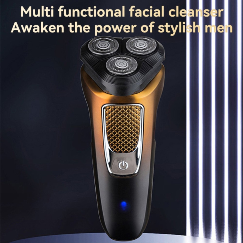Electric Shaver Rechargeable 3 Blade Razor Grooming - Blue