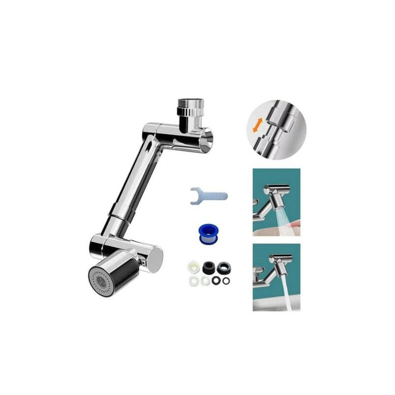 Vandhaneforlænger 1440 - graders rotation Teleskopisk tappelufter Dual Gear