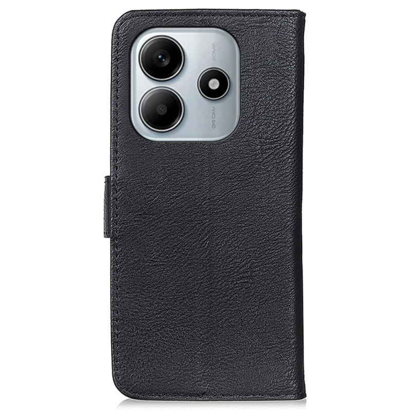 KHAZNEH Xiaomi Redmi Note 14 4G matkapuhelinkotelolle lehmännahakuvioinen