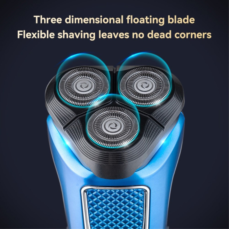 Electric Shaver Rechargeable 3 Blade Razor Grooming - Black