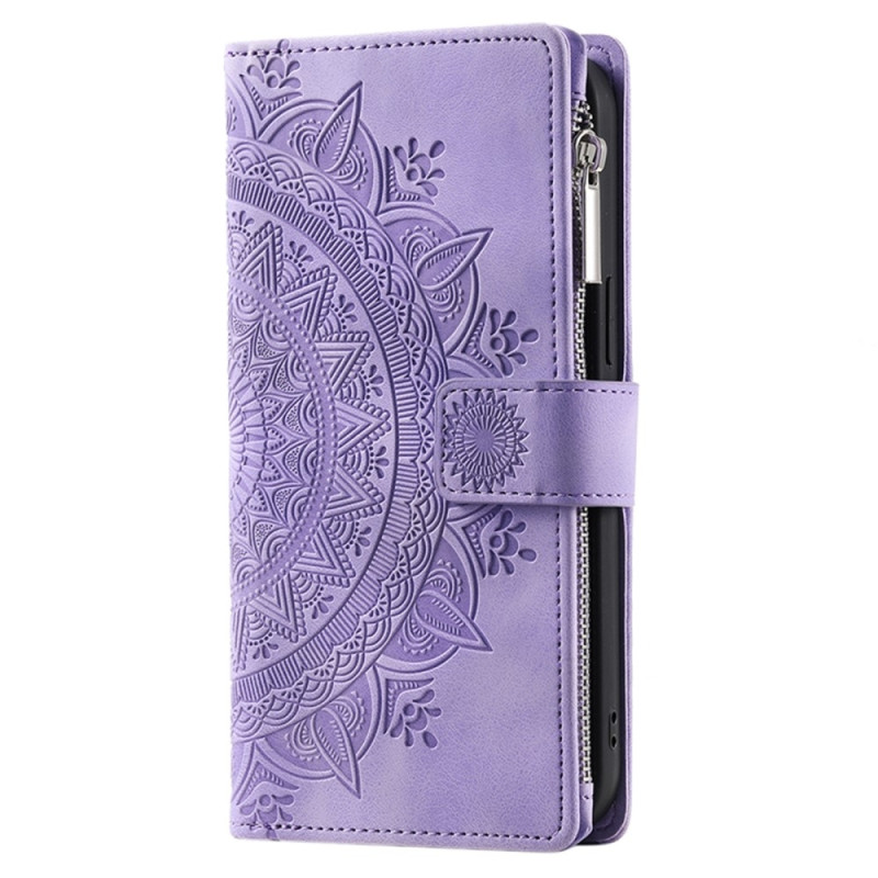 For iPhone 16e  Lommebok Deksel Shell Mandala Blomstermønster