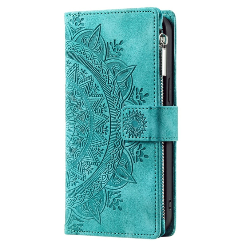 For iPhone 16e Wallet Case Cover Shell Mandala Flower Pattern