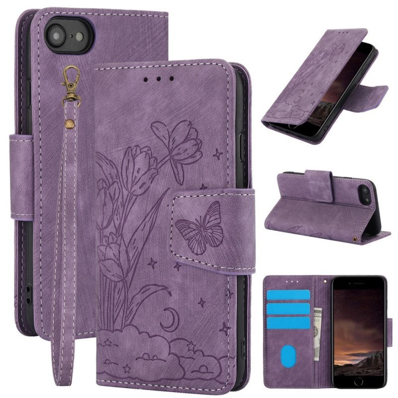 iPhone 16e Kotelo Perhonen Kukka Naarmuuntumaton Suojakuori