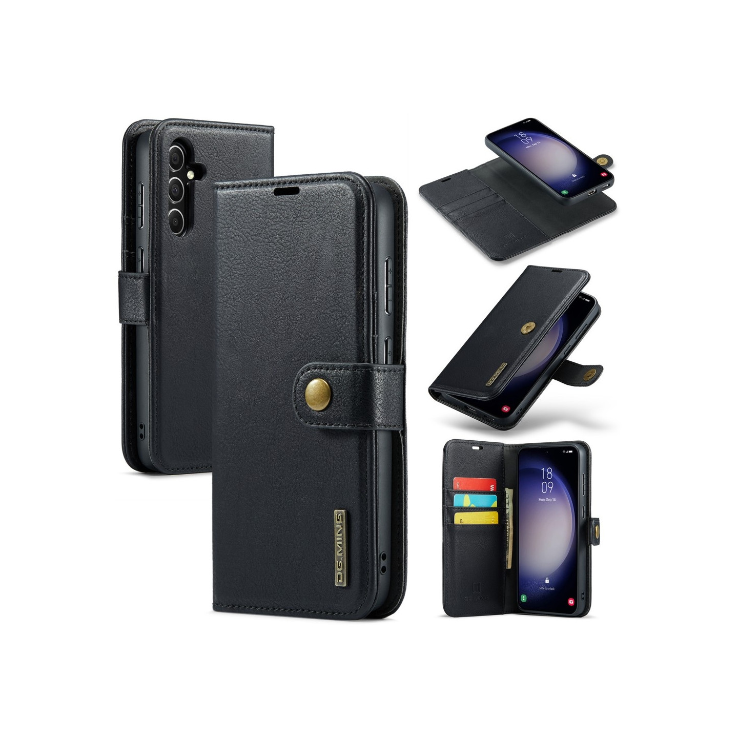 DG.MING for Samsung Galaxy S25 Detachable 2-in-1 Wallet Cover