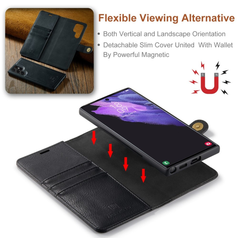 DG.MING for Samsung Galaxy S25 Ultra Detachable 2-in-1 Wallet Cover