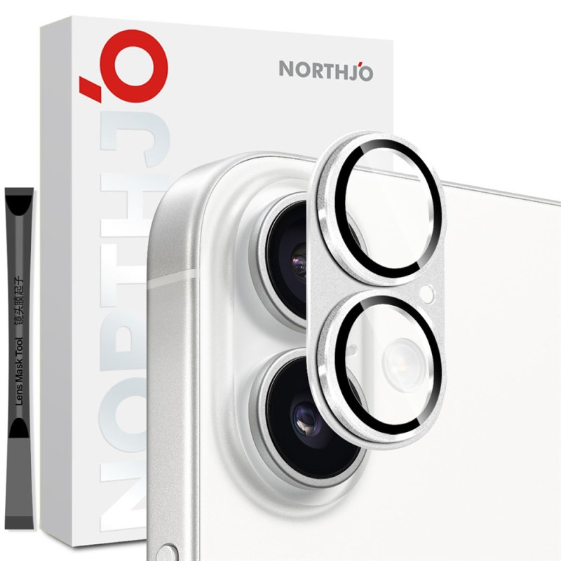 For iPhone 17 Camera Lens Protector NORTHJO Matte Metal Tempered Glass
