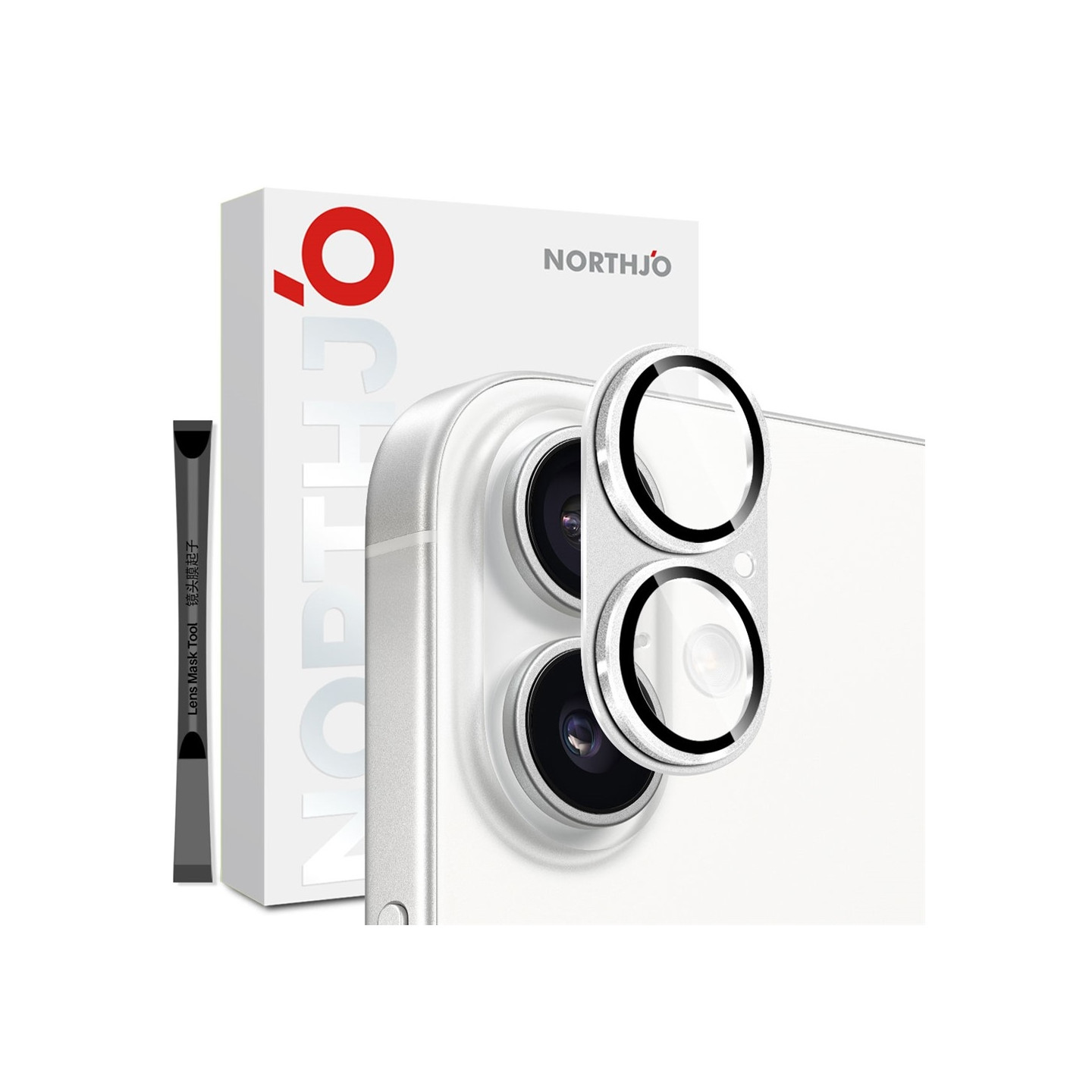 For iPhone 17 Camera Lens Protector NORTHJO Matte Metal Tempered Glass