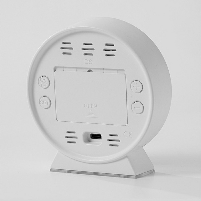 Monipuolinen elektroninen herätyskello, hyppivät sekunnit, LED-yöpöytävalot