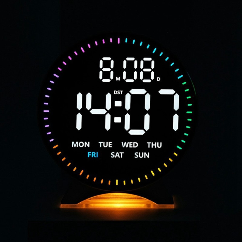 Multi Electronic Alarm Clock Jumping Seconds LED Bedside Clock Night Light