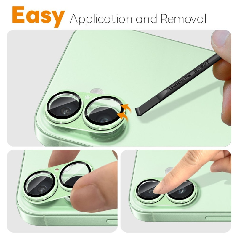 For iPhone 17 Camera Lens Protector NORTHJO Matte Metal Tempered Glass