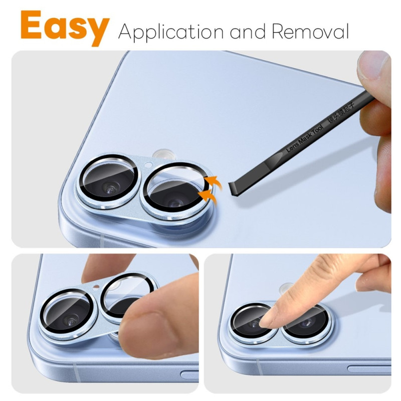 For iPhone 17 Camera Lens Protector NORTHJO Matte Metal Tempered Glass