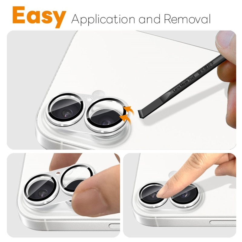 For iPhone 17 Camera Lens Protector NORTHJO Matte Metal Tempered Glass