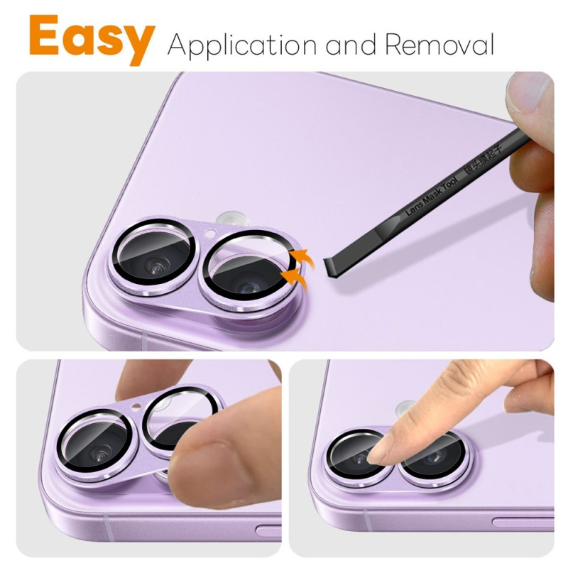 Til iPhone 17 Kameralinse Beskytter NORTHJO Mat Metal Hærdet Glas