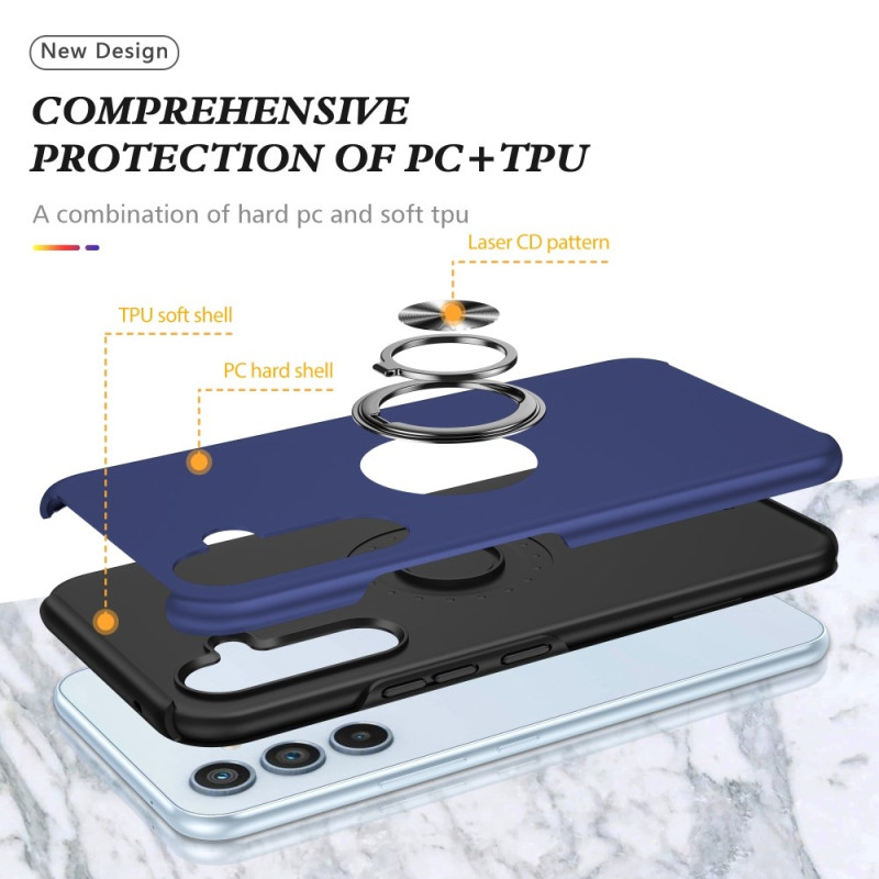 For Samsung Galaxy A26 5G Case PC+TPU Phone Cover with Rotatable Ring Holder