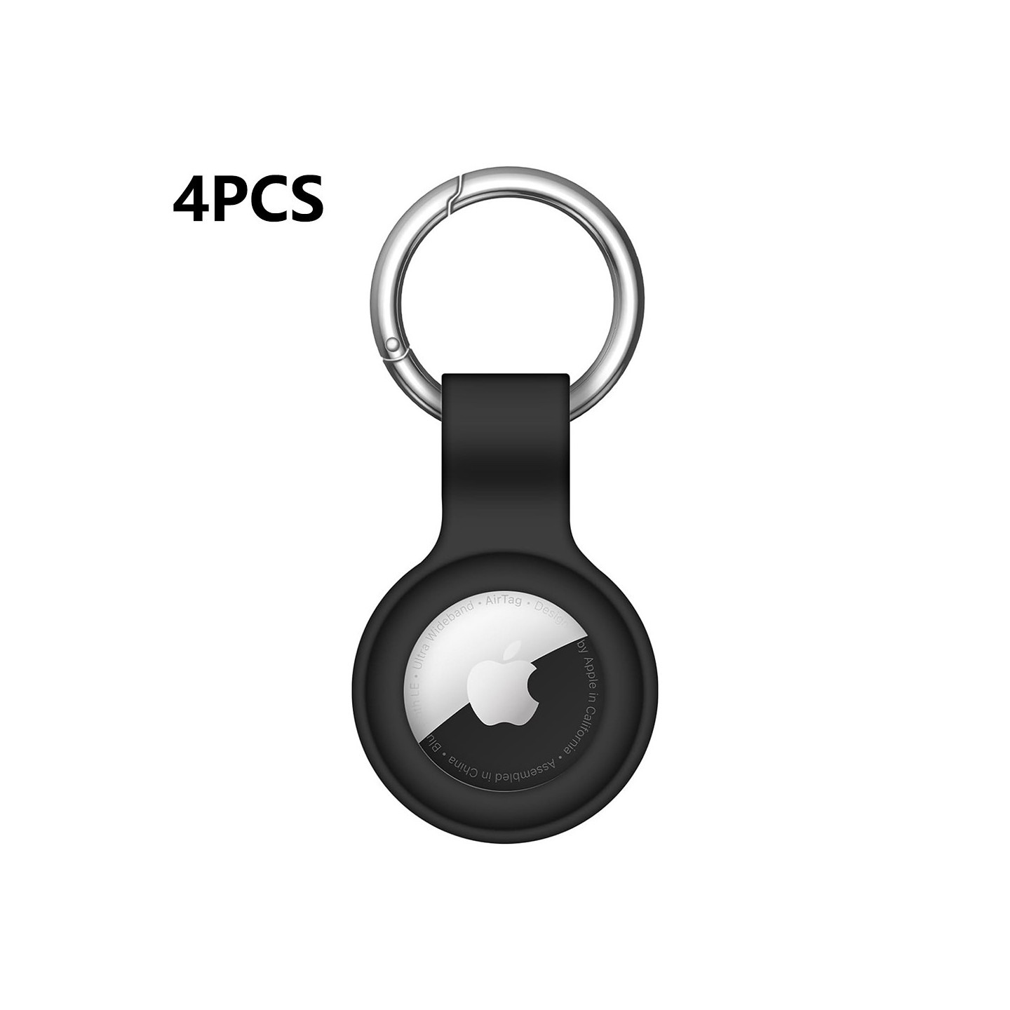 4 stk for A AirTag Locator Myk silikonbeskyttelse Case Anti-Drop Cover