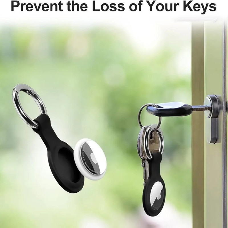 4 kpl AirTag Locatoriin. Pehmeä silikonisuojakotelo, putoamisen estävä kansi