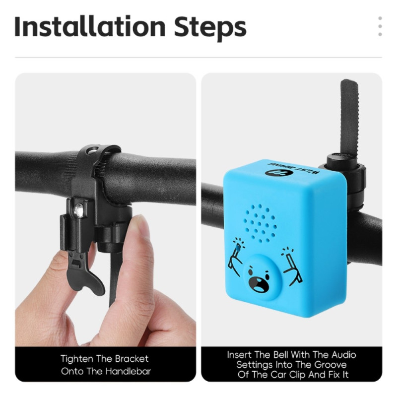 WEST BIKING 120dB Högljudd Cykel Tuta Elektriskt Horn (med batteri) - Blå