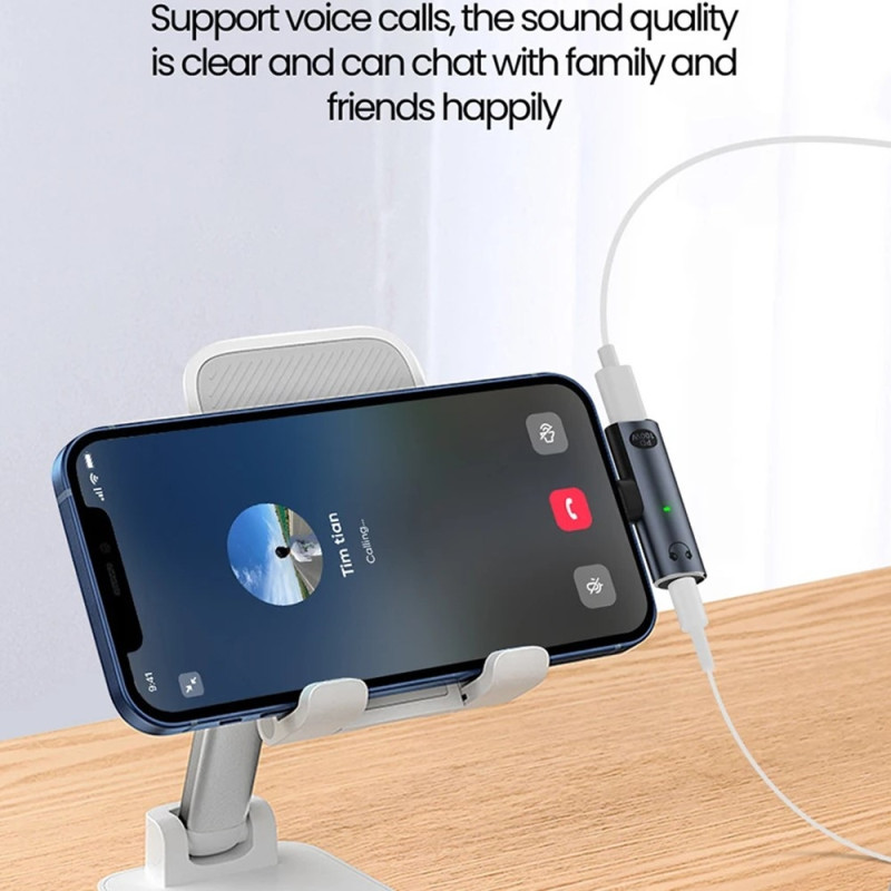 USB-C hann til 3,5 mm lyd + USB-C PD 100W ladeadapter