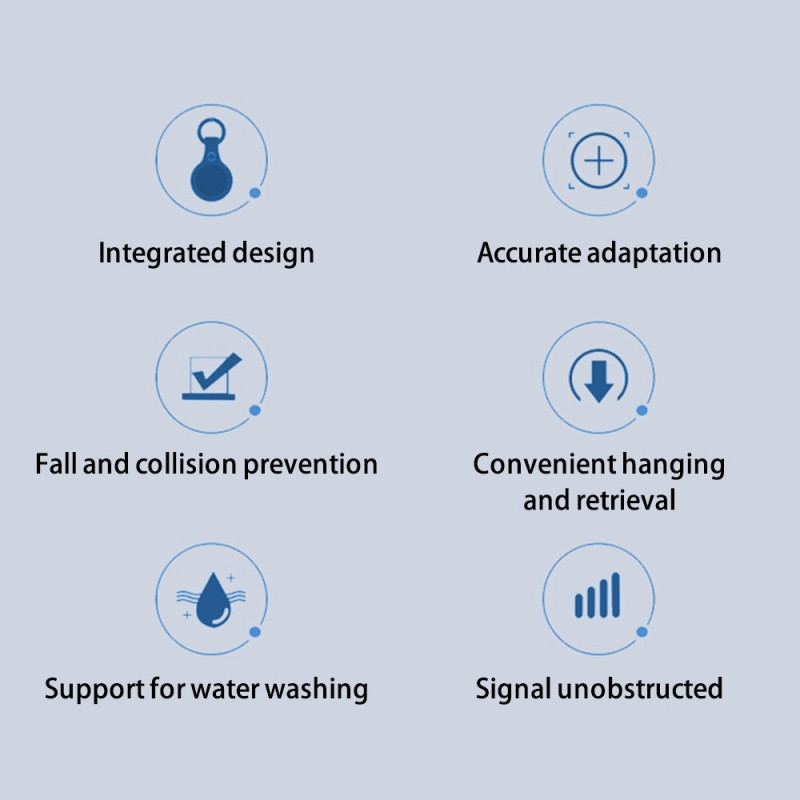 Veske for A AirTag Bluetooth-kompatibel Tracker Protector Sleeve Anti-Lost - Hvit