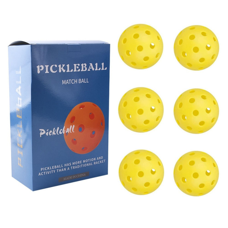 6st TPE Pickleball 40 hål 74mm standardstorlek Bollar