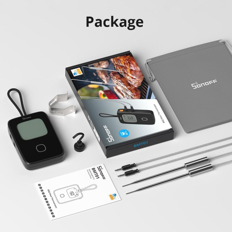 SONOFF Kött-Termometer Bluetooth Smart APP Monitoring Grill Temperatur Tester