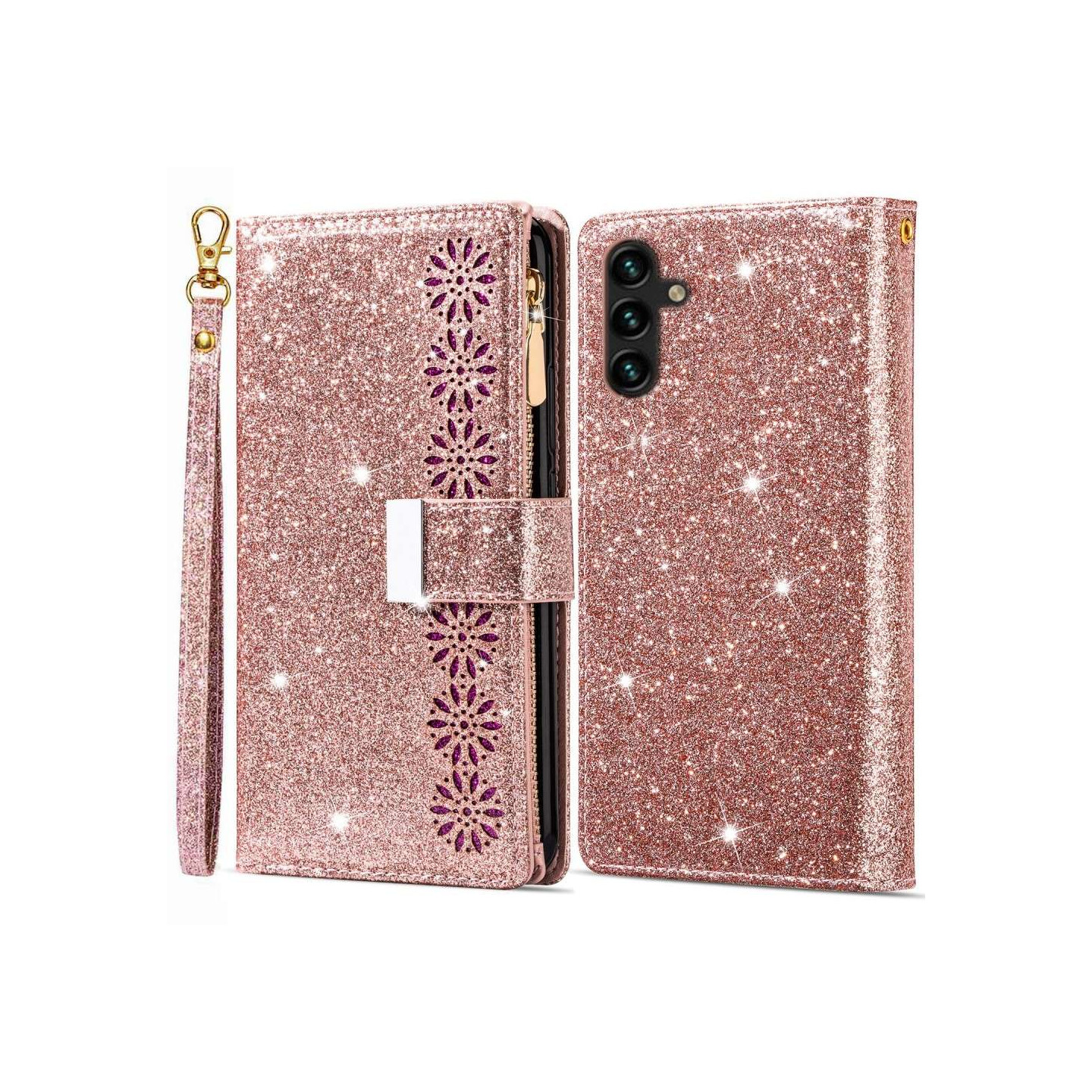 For Samsung Galaxy A26 5G Etui Stjernehimmel Gravert Lommebokdeksel